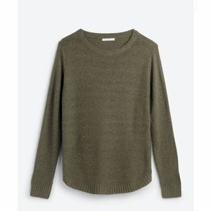 Pink Clover - Nickole Textured Sweater - Olive - Large